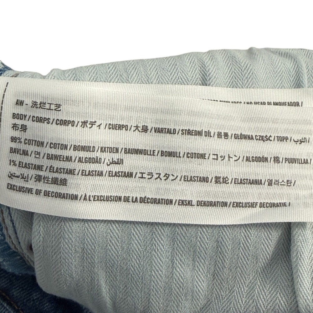 Abercrombie & Fitch Curve Love The 90s Straight Mid Rise Jeans Blue 34 18R Denim - Picture 4 of 11